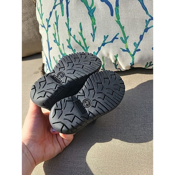 Timberland Black Baby Combat Boots - Size 4C Leather - Picture 5 of 10